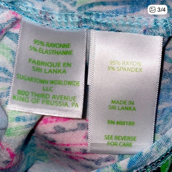 Lilly Pulitzer S Pajama Set, “Barking up the Palm Tree”Print in Preloved Cond. - Picture 6 of 6